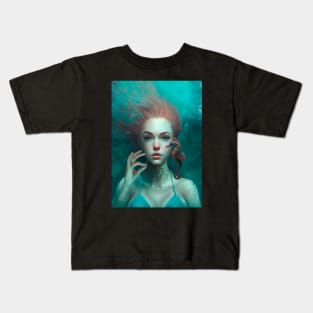 Mermaid and seahorse Kids T-Shirt